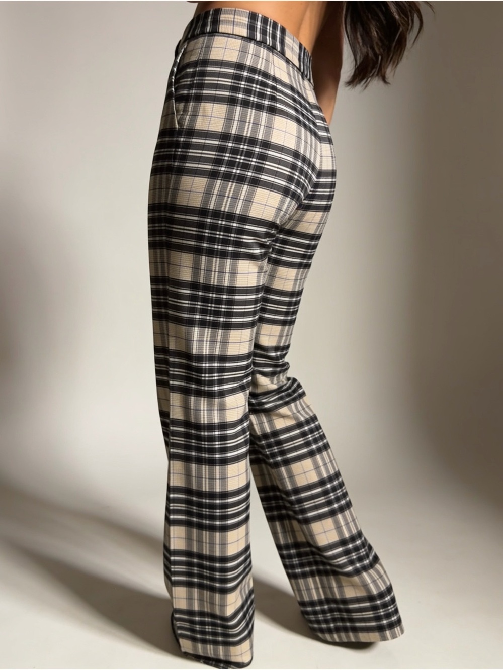NWT Birdie Golf Brown Plaid Tailored Pants Trousers Size XS